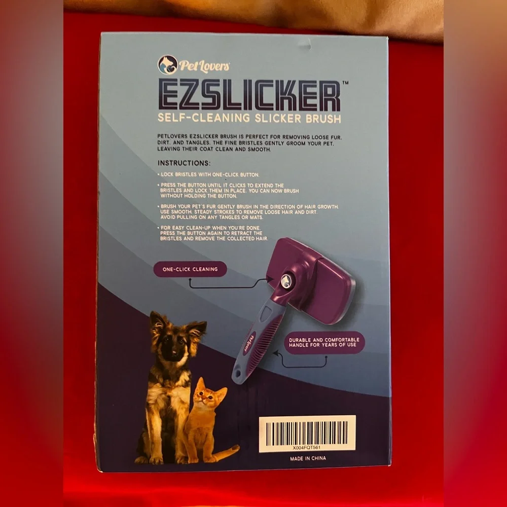 Pet Lover EZSLICK Self Cleaning Slicker Dog Brush